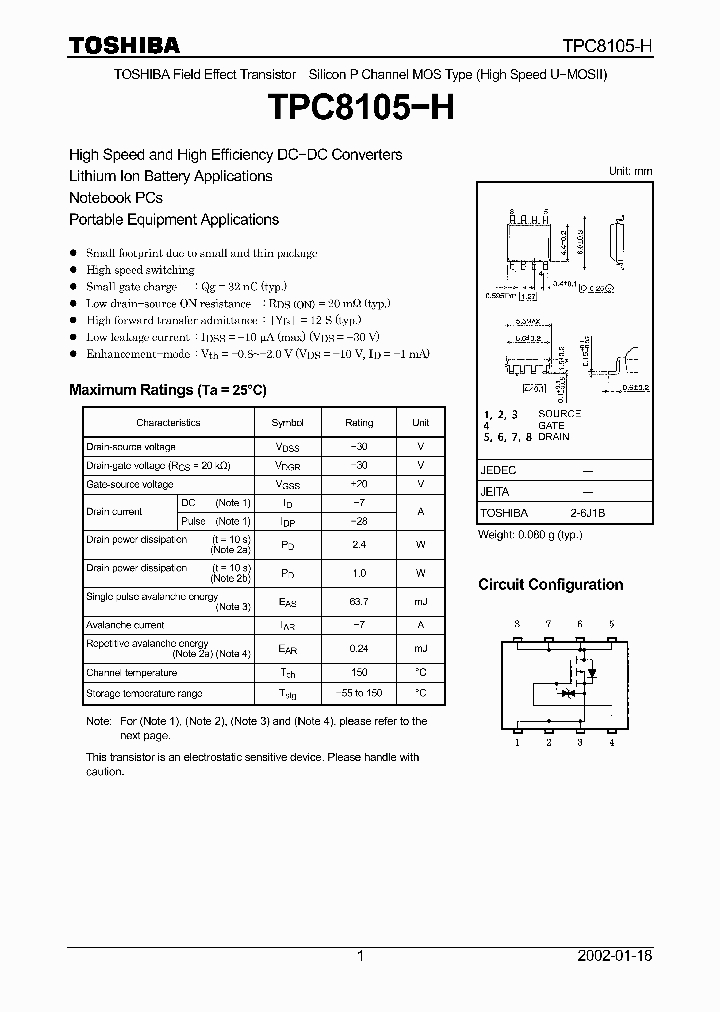 TPC8105-H_447984.PDF Datasheet
