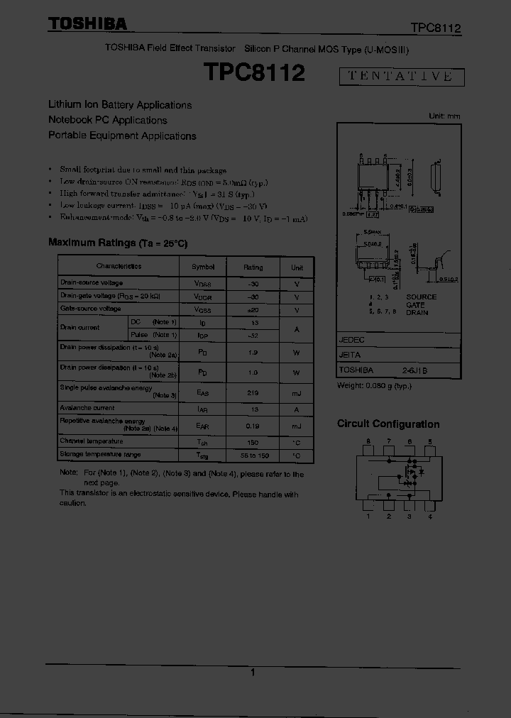 TPC8112_447985.PDF Datasheet