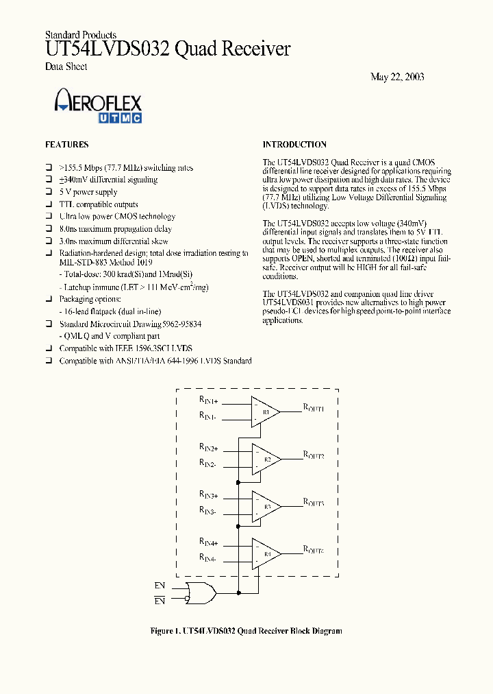 UT54LVDS032-UPX_459666.PDF Datasheet