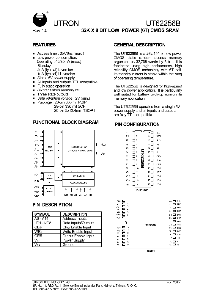 UT62256BLS-35LL_466112.PDF Datasheet