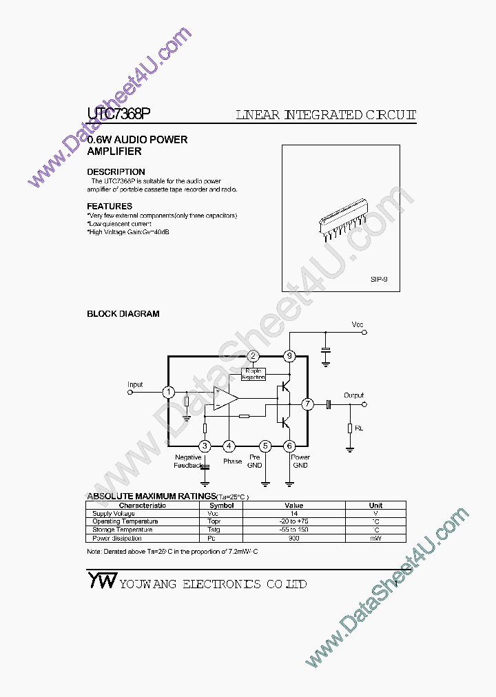 UTC7368P_481648.PDF Datasheet
