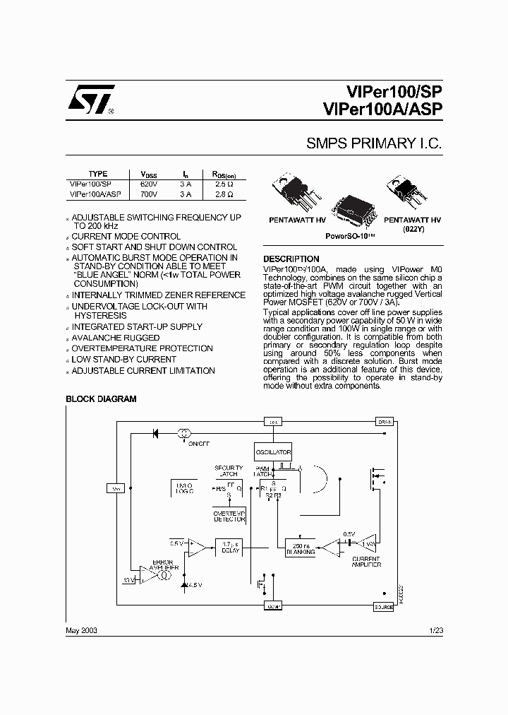 VIPER100SP_429875.PDF Datasheet
