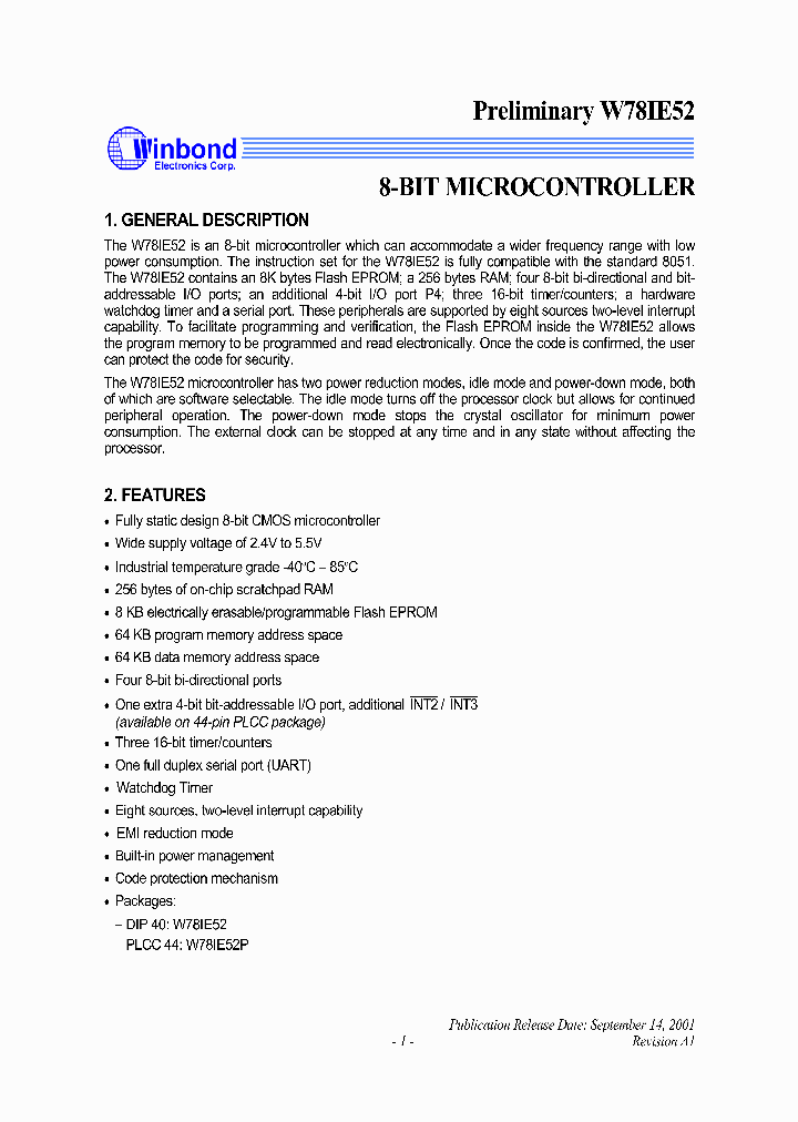 W78IE52_457752.PDF Datasheet