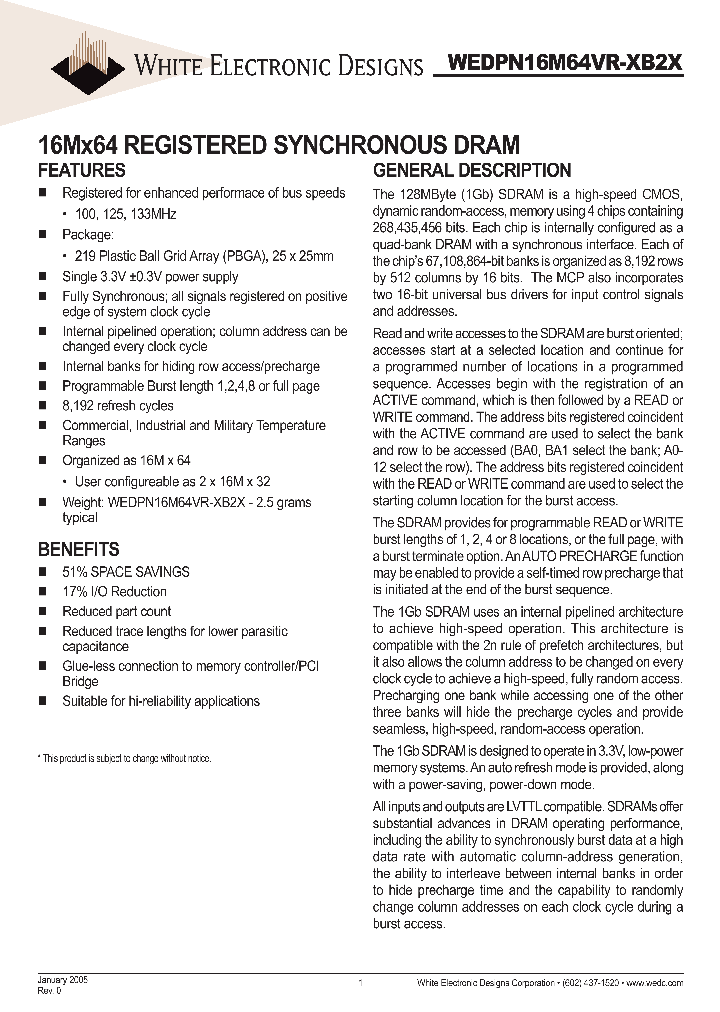 WEDPN16M64VR-B100B2C_486640.PDF Datasheet