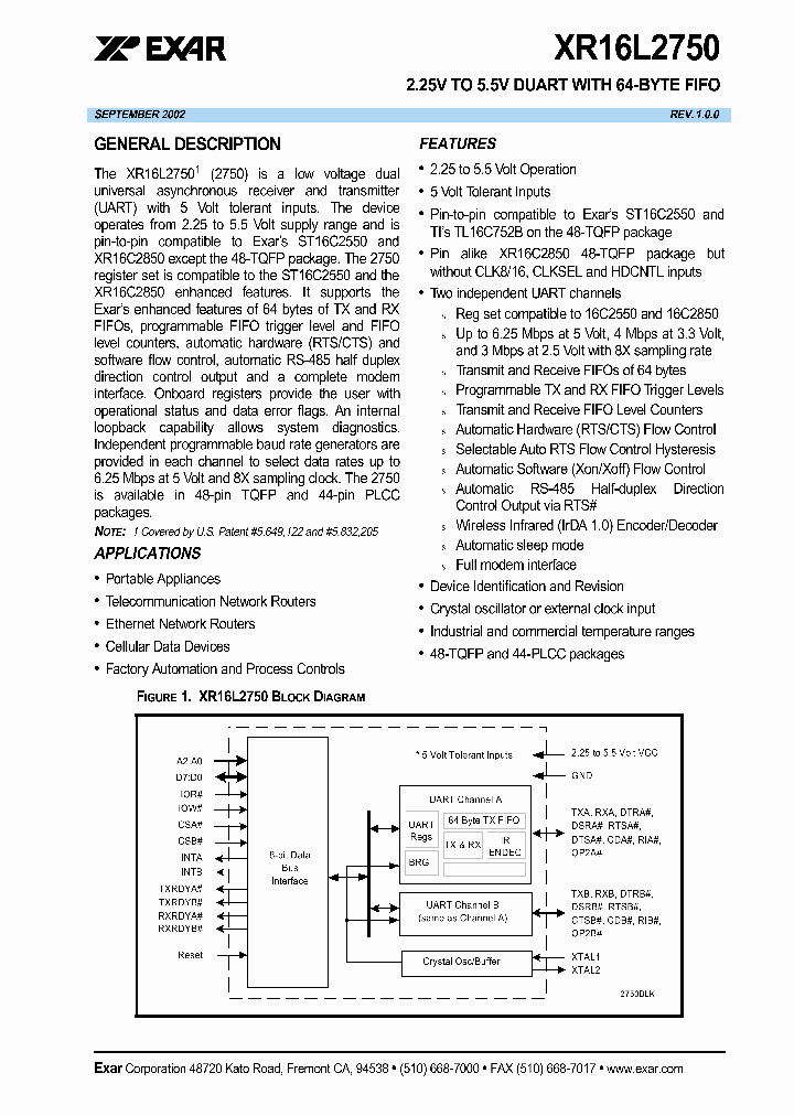 XR16L2750_454066.PDF Datasheet