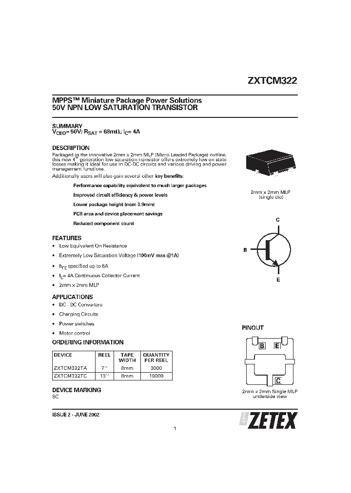 ZXTCM322_436786.PDF Datasheet