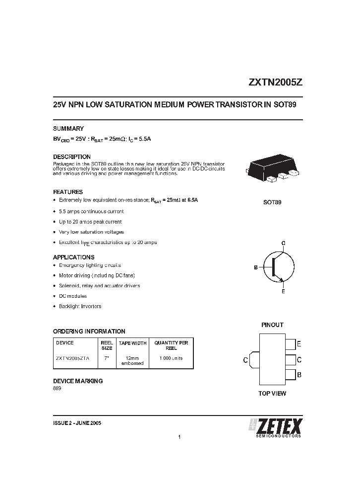 ZXTN2005Z_467954.PDF Datasheet