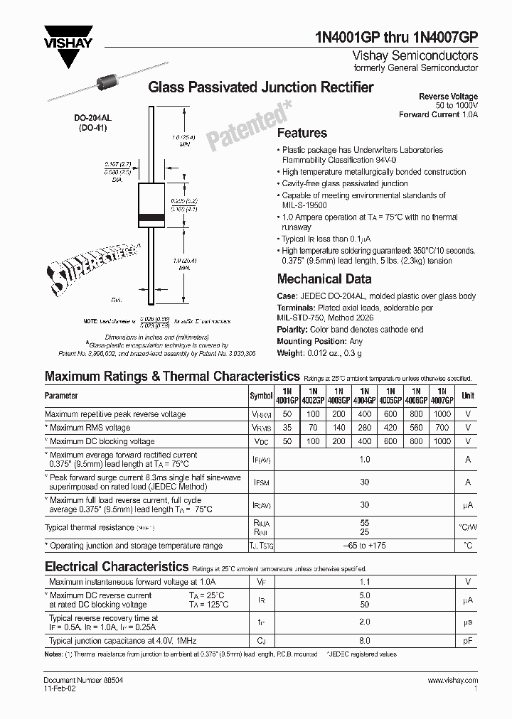 1N4005GP_488700.PDF Datasheet