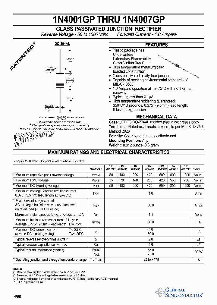 1N4005GP_488702.PDF Datasheet