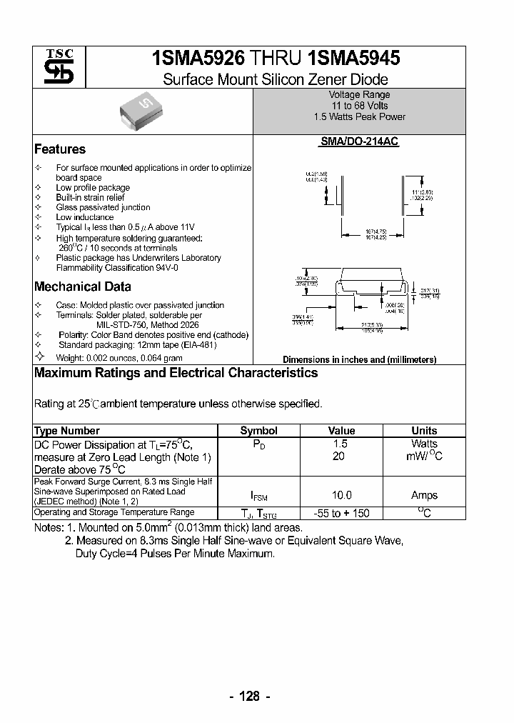 1SMA5932_517947.PDF Datasheet