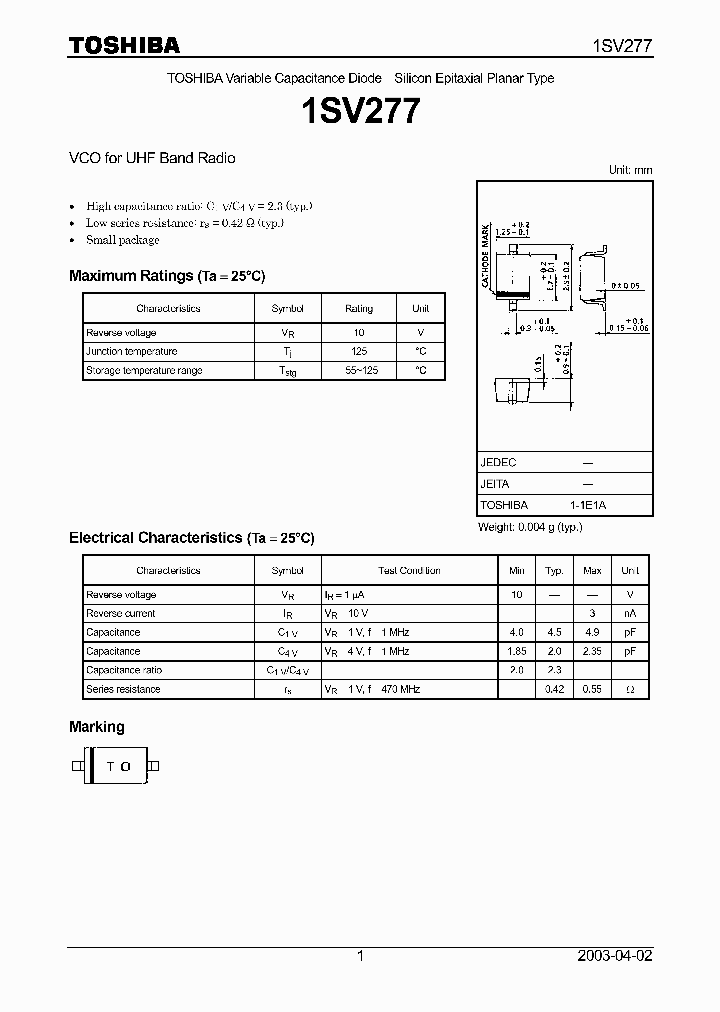 1SV277_534536.PDF Datasheet