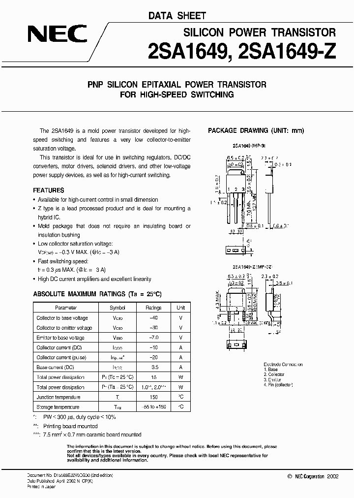 2SA1649_535337.PDF Datasheet