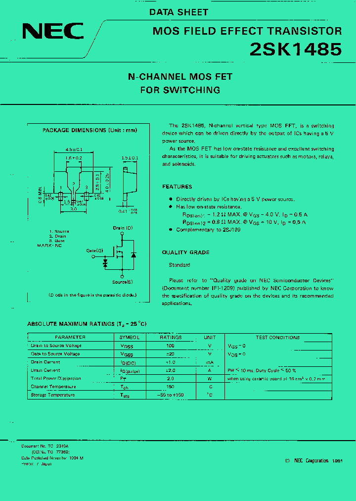 2SK1485_508330.PDF Datasheet