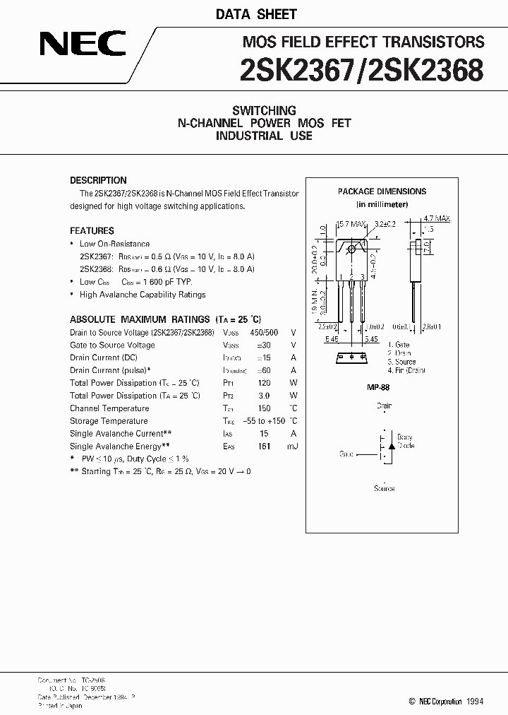 2SK2367_526127.PDF Datasheet