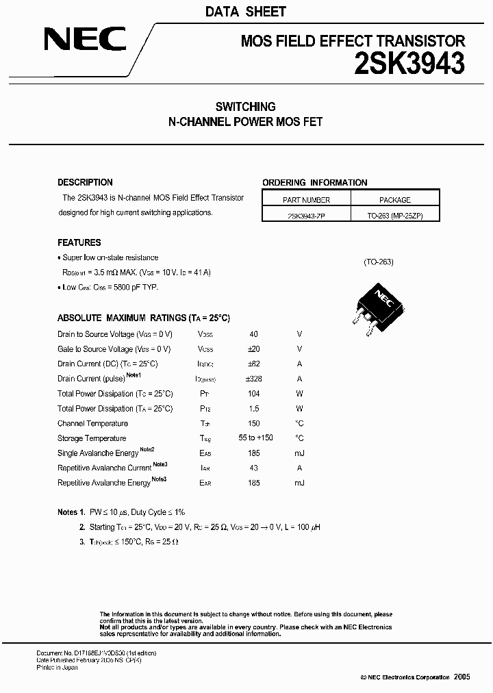 2SK3943_537340.PDF Datasheet