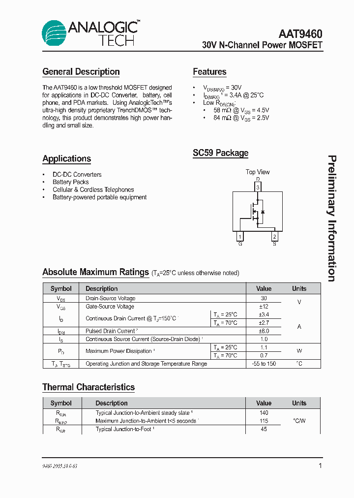 AAT9460_525516.PDF Datasheet