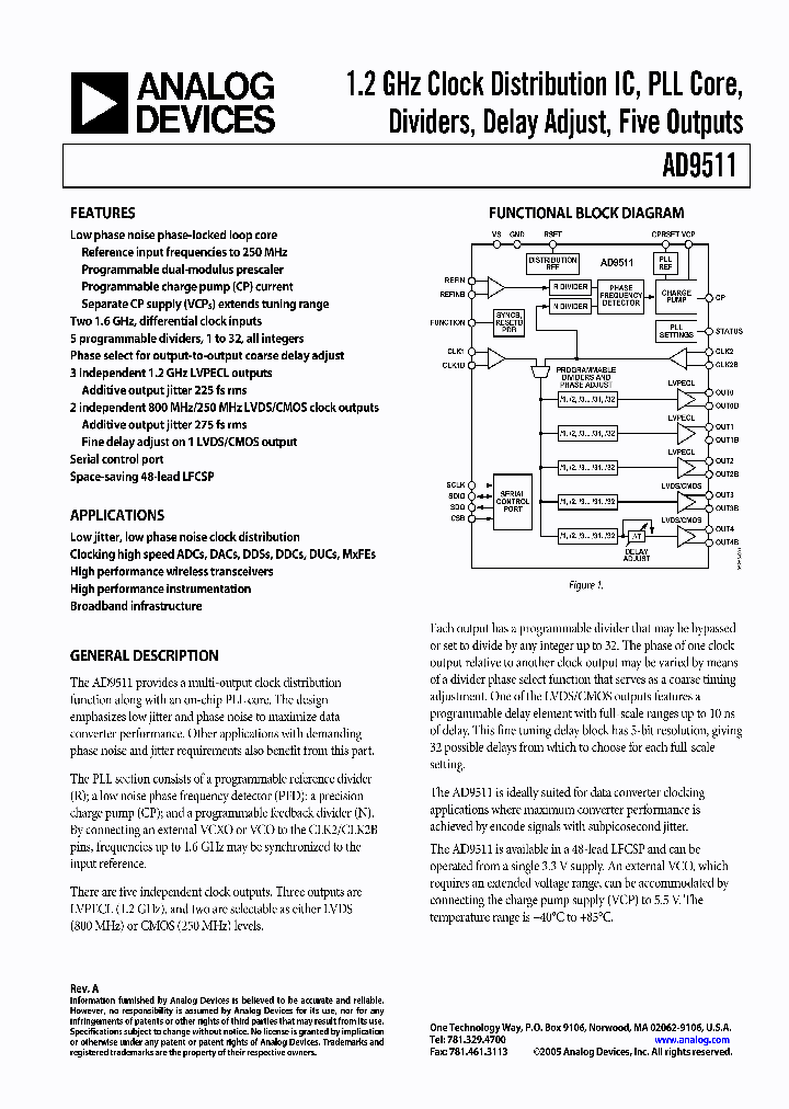 AD9511BCPZ-REEL_524119.PDF Datasheet