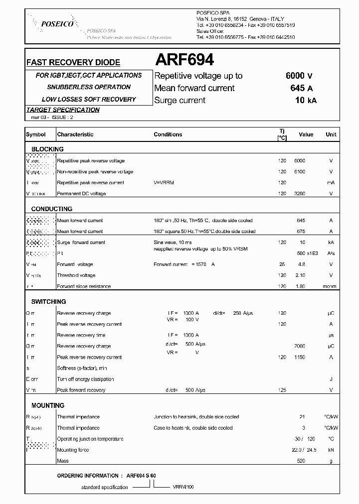 ARF694S60_503601.PDF Datasheet