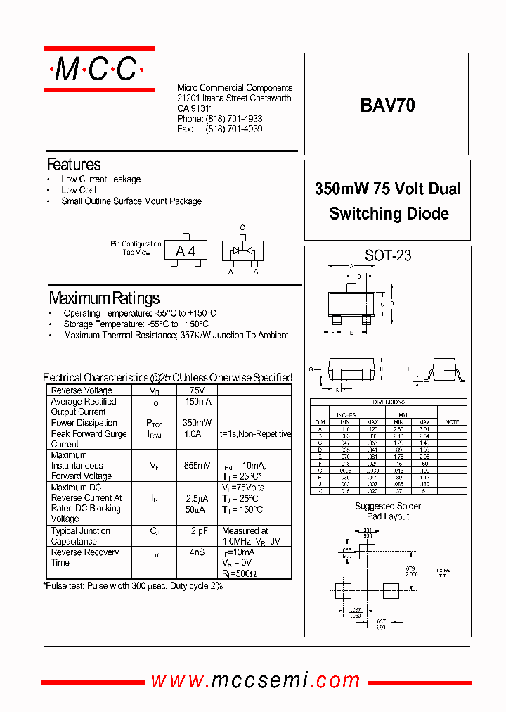 BAV70_546393.PDF Datasheet