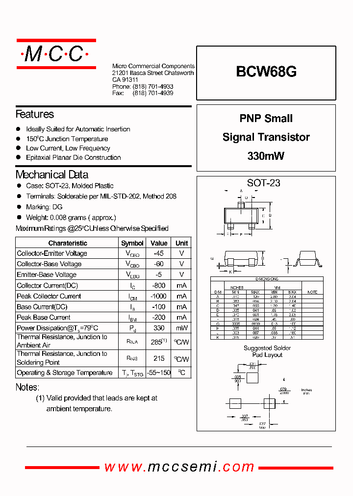 BCW68G_532468.PDF Datasheet