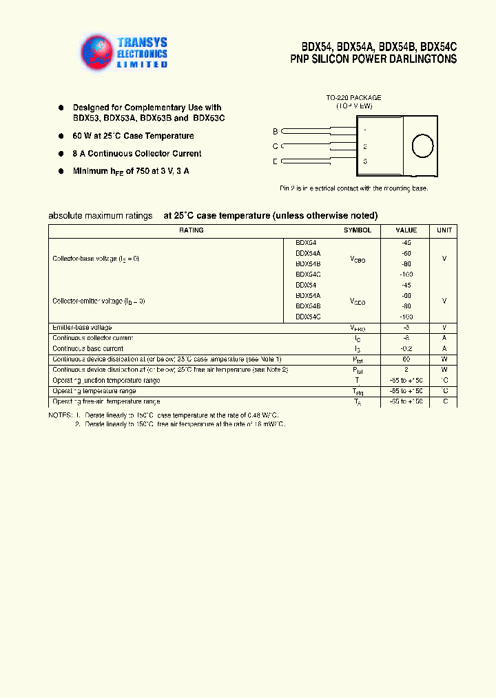 BDX54_487095.PDF Datasheet