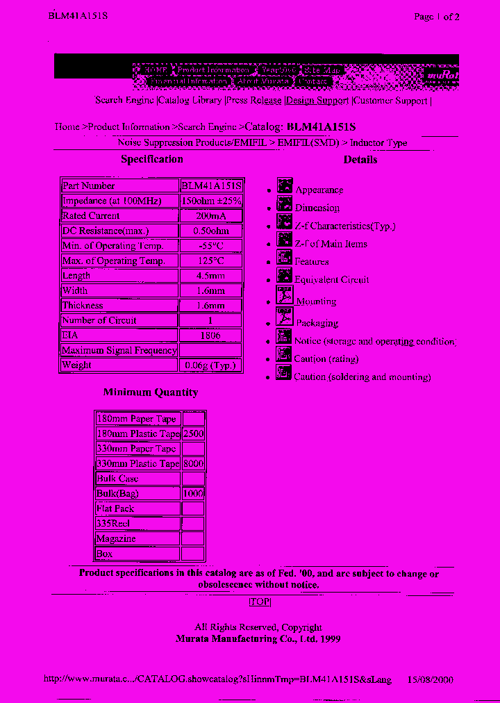 BLM41A151S_529523.PDF Datasheet