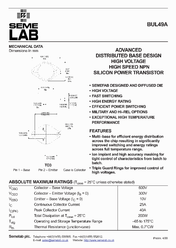 BUL49A_520790.PDF Datasheet