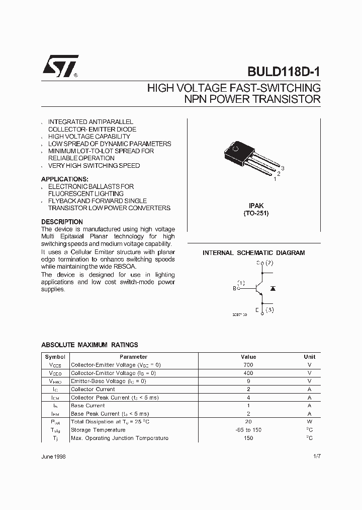 BULD118D-1_535125.PDF Datasheet