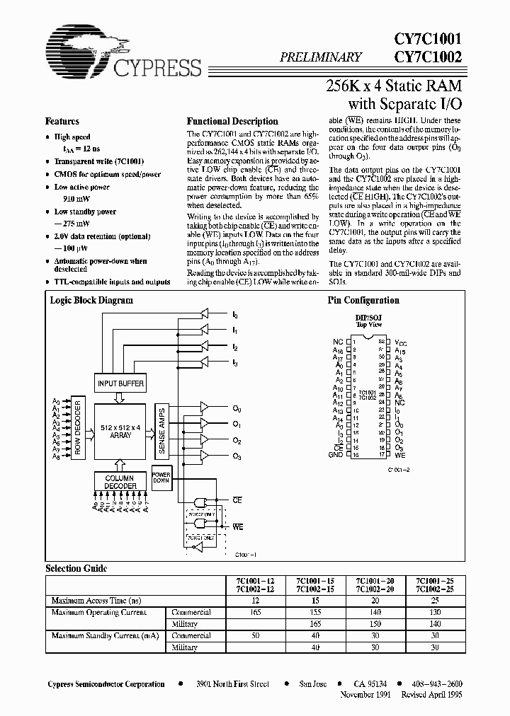 CY7C1001-12PC_518145.PDF Datasheet