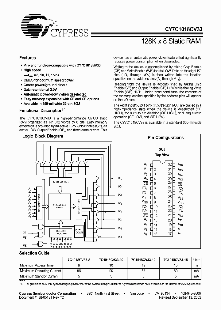 CY7C1018CV33-12VC_501900.PDF Datasheet