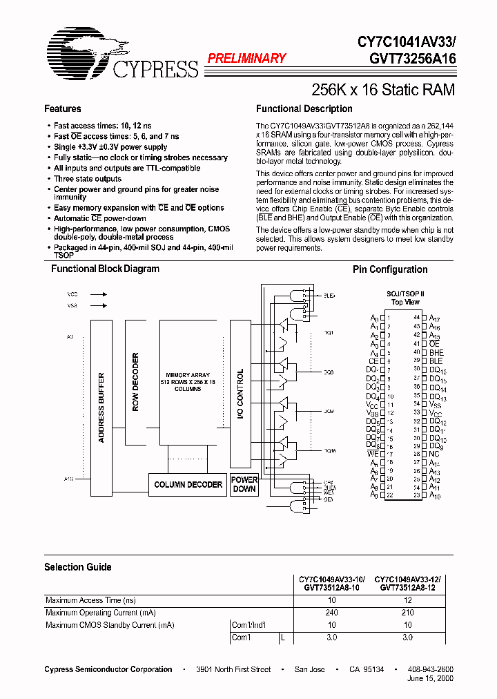 CY7C1041AV33_516042.PDF Datasheet