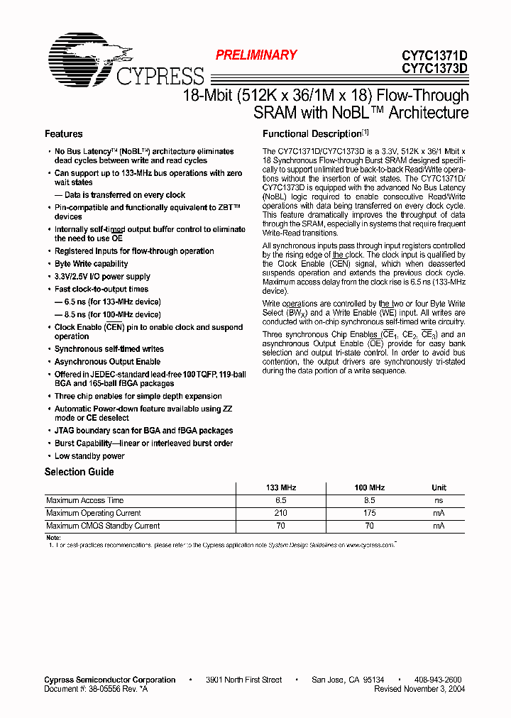 CY7C1373D-133AXC_491475.PDF Datasheet