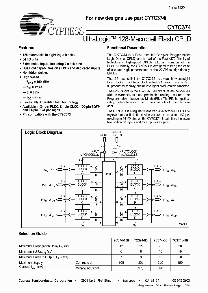 CY7C374_517810.PDF Datasheet
