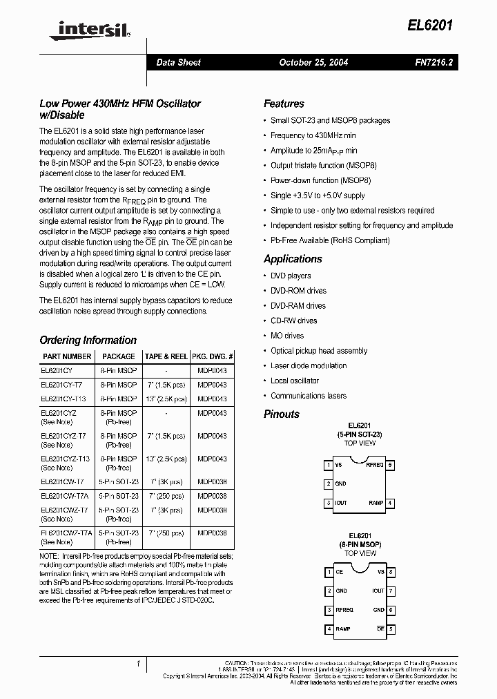 EL6201CW-T7_527684.PDF Datasheet