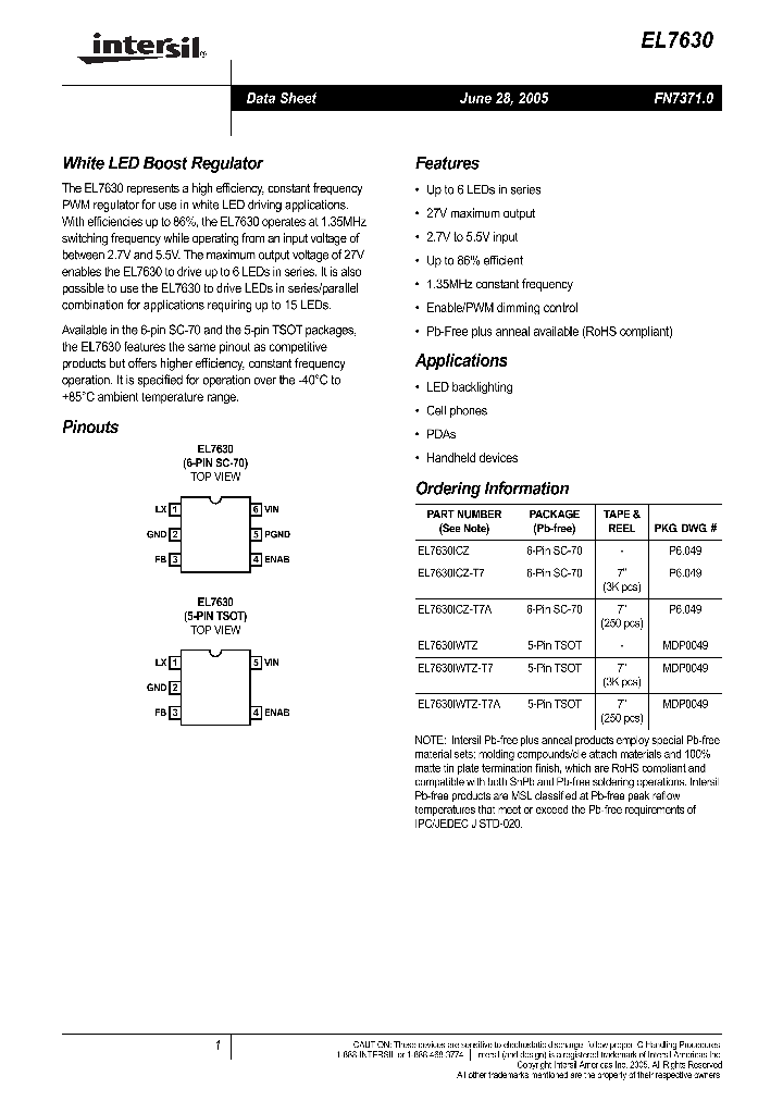 EL7630IWTZ-T7_557817.PDF Datasheet