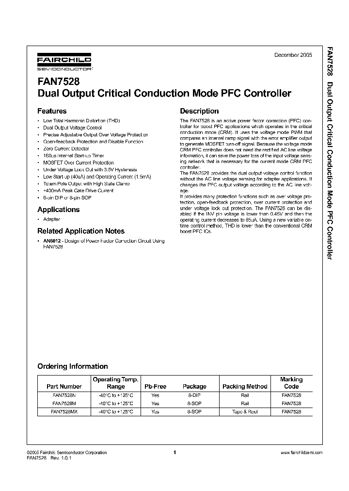 FAN7528MX_516634.PDF Datasheet