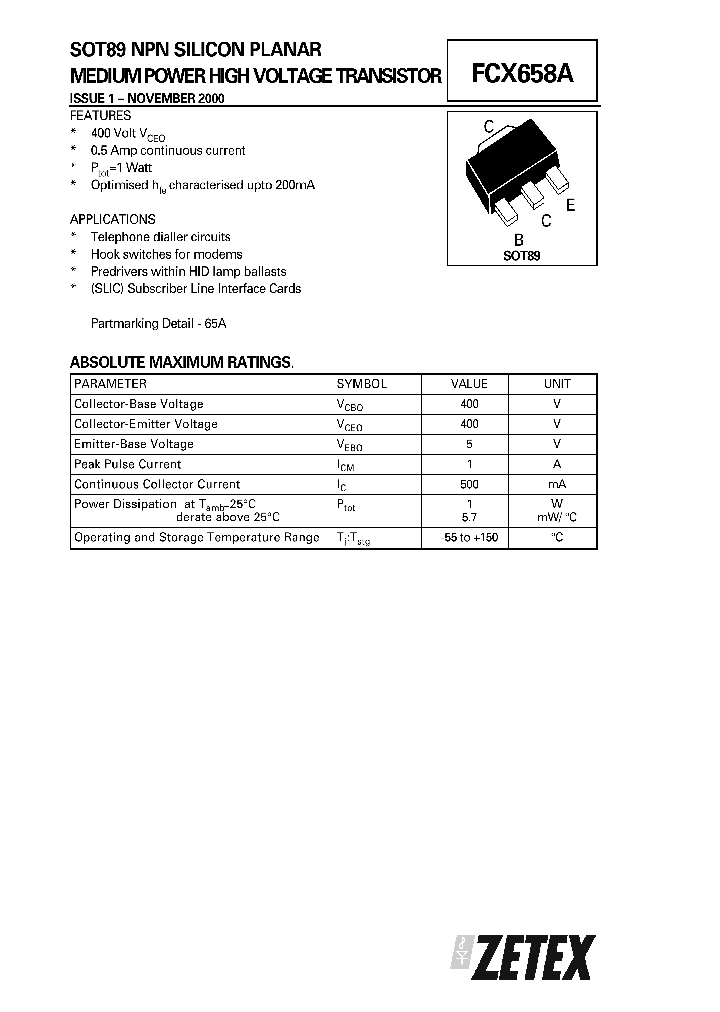 FCX658A_495728.PDF Datasheet