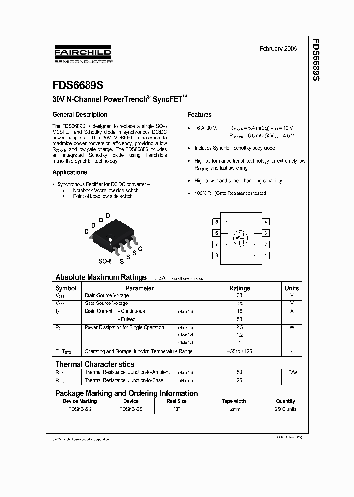 FDS6689S_551418.PDF Datasheet