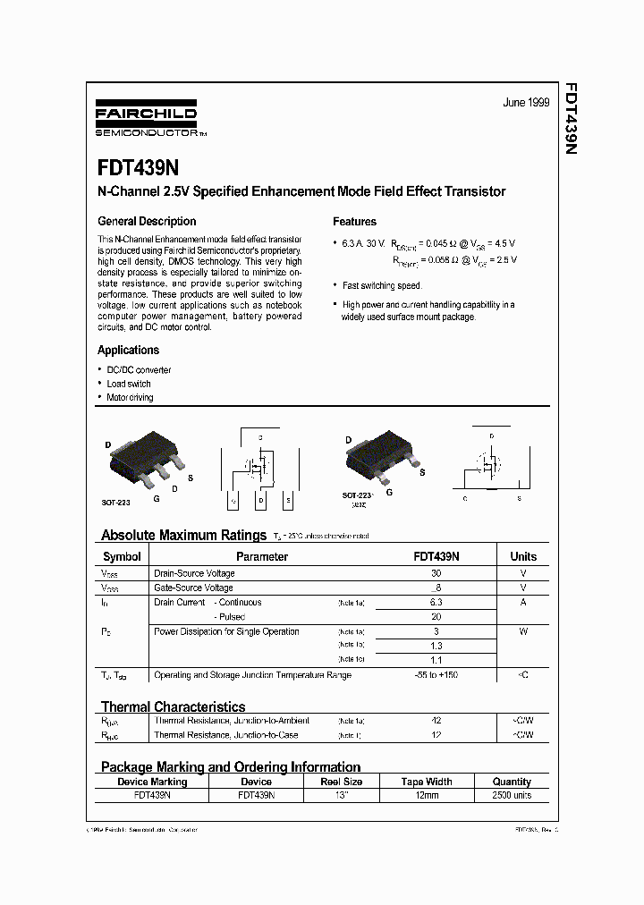 FDT439N_497969.PDF Datasheet