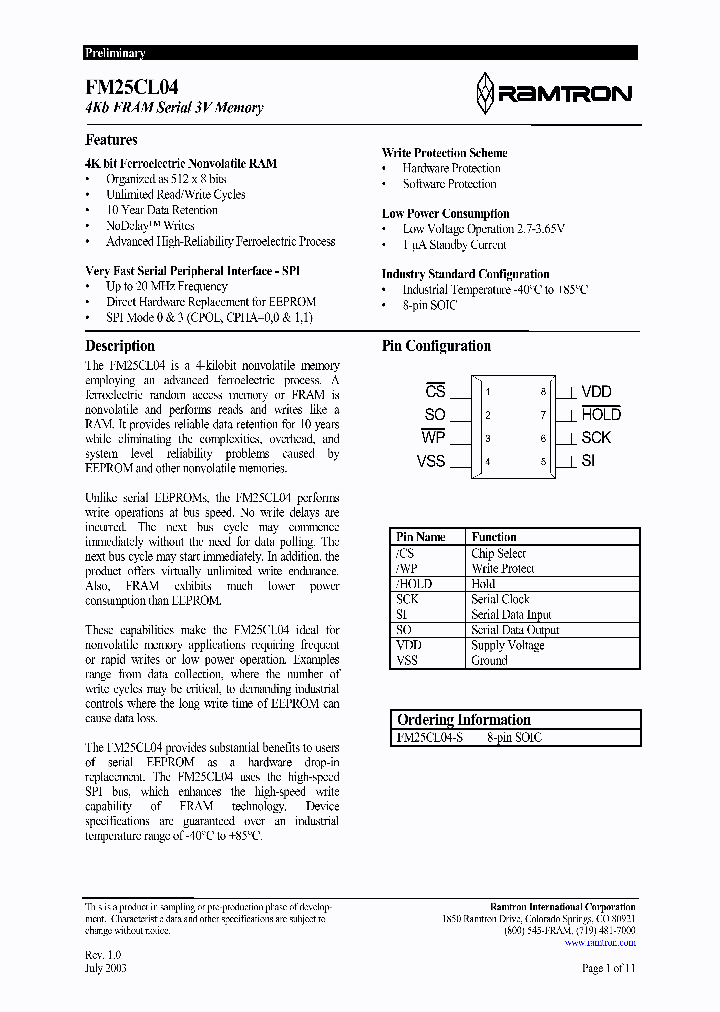 FM25CL04_558823.PDF Datasheet