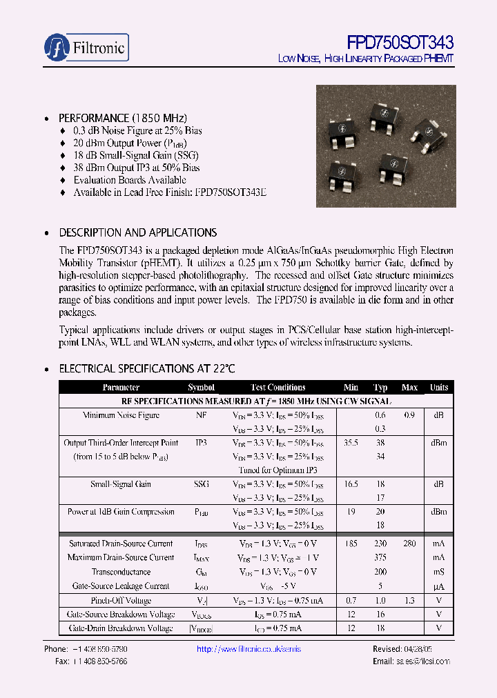 FPD750SOT343_540989.PDF Datasheet
