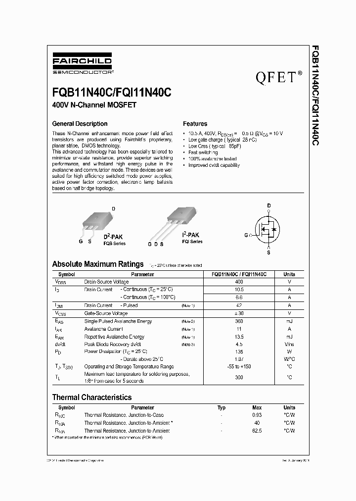 FQB11N40C_498682.PDF Datasheet