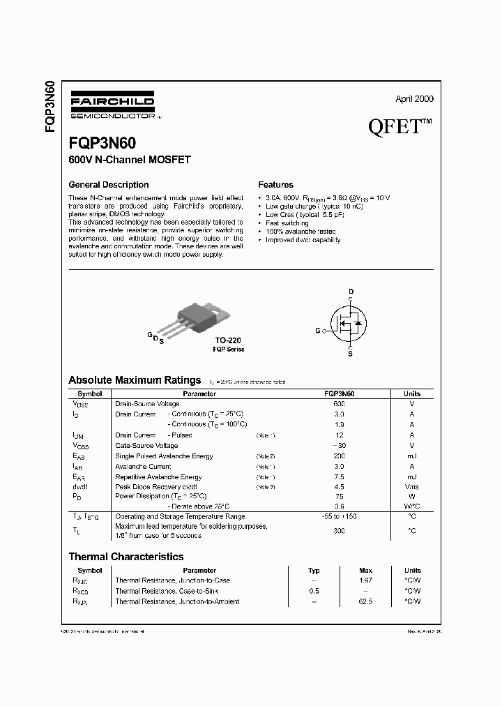 FQP3N60_498960.PDF Datasheet