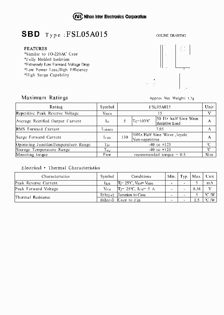 FSL05A015_504035.PDF Datasheet