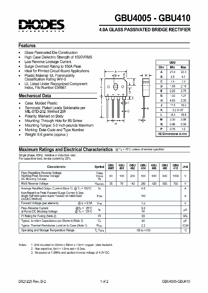 GBU401_554132.PDF Datasheet