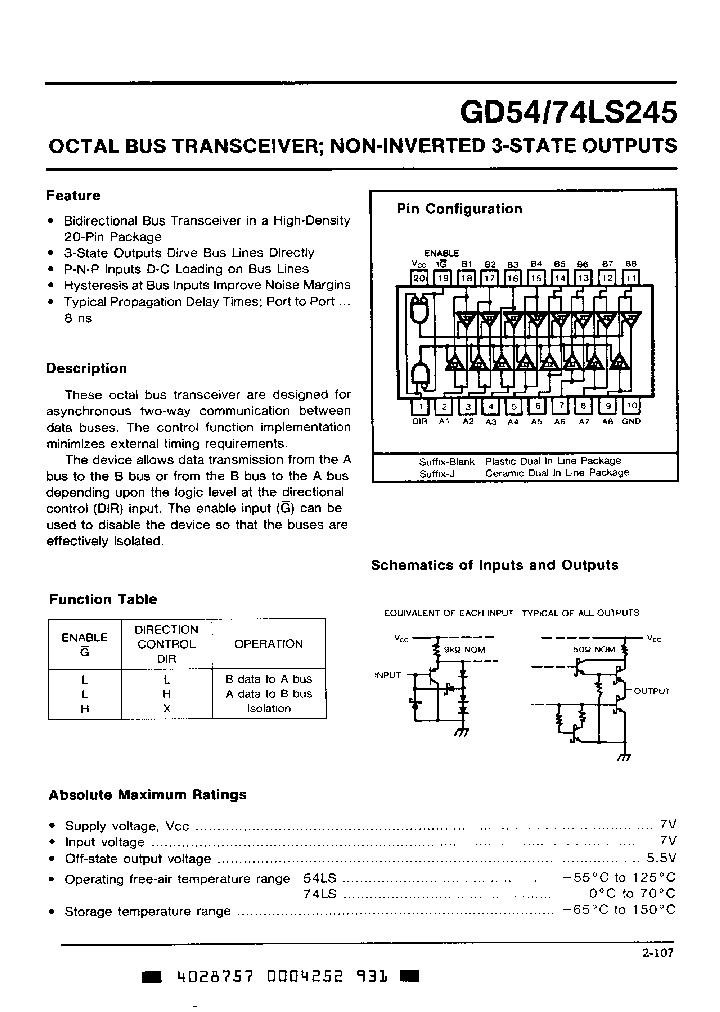 GD74LS245_533544.PDF Datasheet