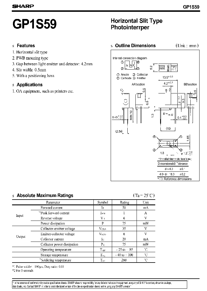 GP1S59_535950.PDF Datasheet