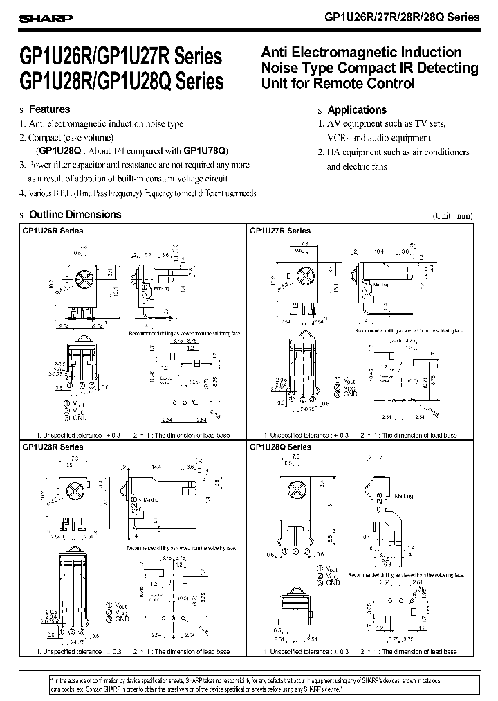 GP1U27R_520021.PDF Datasheet