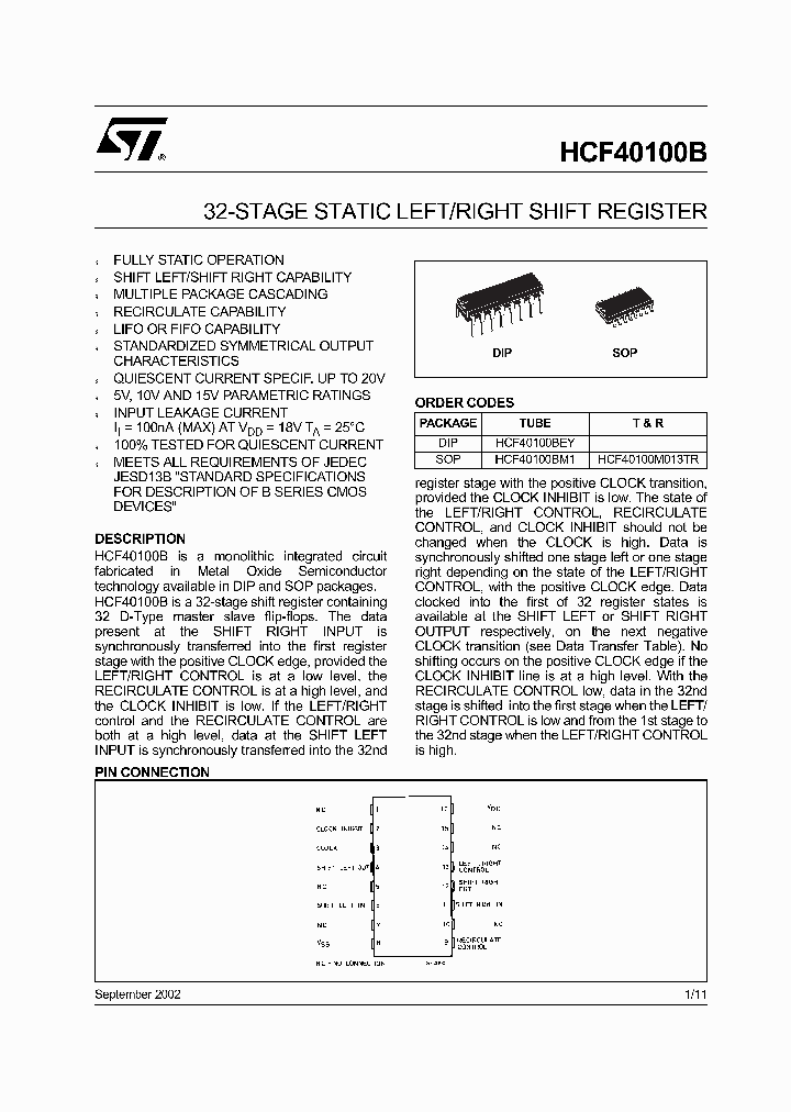 HCF40100_497318.PDF Datasheet
