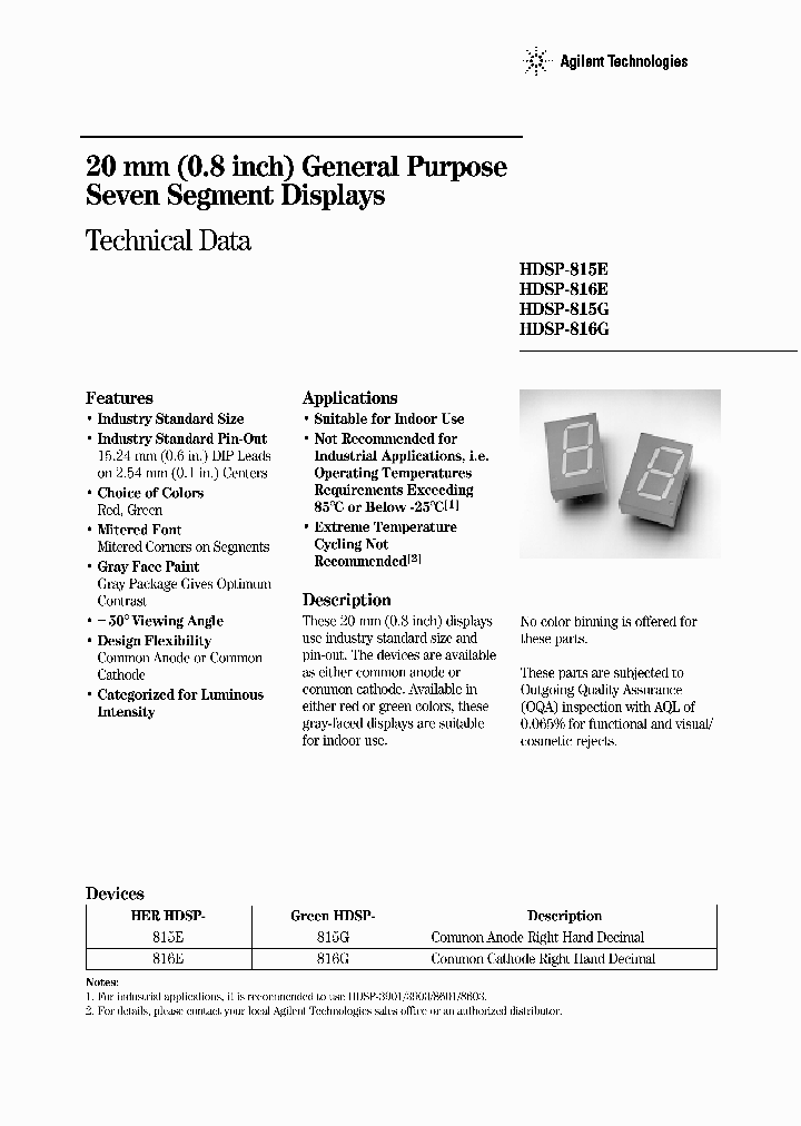 HDSP-815E_492345.PDF Datasheet